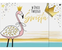 Greeting card CARD B6 Flamingo